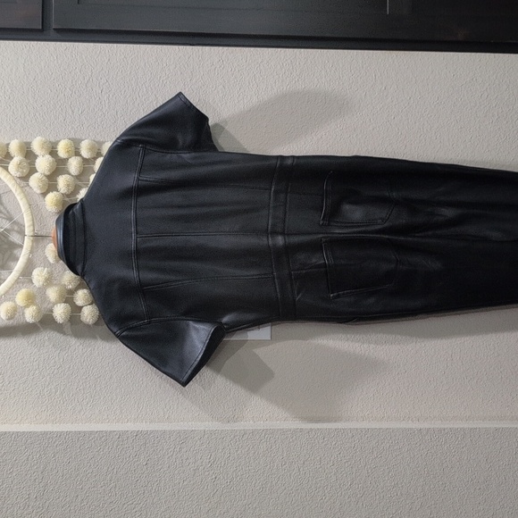 Good American Faux Black Leather Jumpsuit with Modern Edge Size 4 / XL - Picture 6 of 9